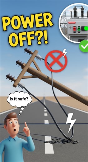 Snap Study on Instagram: "Why Electric Wires Become Safe After a Pole Falls? ⚡🧯 #Electricity #SafetyEngineering #HowItWorks #PowerGrid"