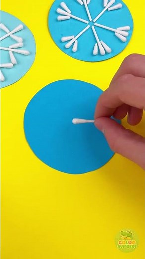 ❄️ Snowflake Shapes Craft #KidsCraft