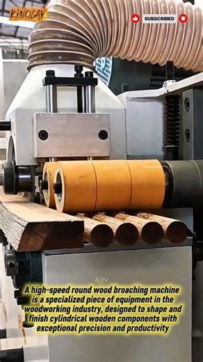 High-Speed Round Wood Broaching Machine in Action #innovation #machine