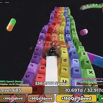 World 3 ALL Stages Complete! +1 Speed Keyboard Escape Roblox