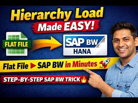 How to Load Hierarchy Data From FlatFile to SAPBW HANA|Tutorial for Beginner#sap #sapbw #sapbw4hana