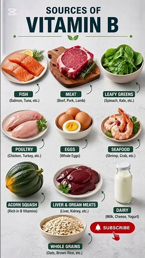 Best Natural Sources of Vitamin B You Should Eat Daily 💊🍳
