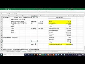t test Paired Two Sample for Means