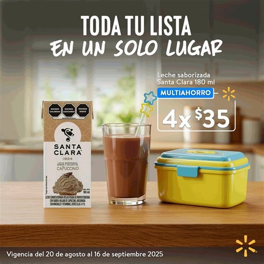 Lleva tu leche Santa Clara favorita para este regreso a clases. 👉 https://bit.ly/4fWYIkM ​ 👉 https://bit.ly/47Q5d73 ​ 👉 https://bit.ly/4mFiAvA | Walmart México