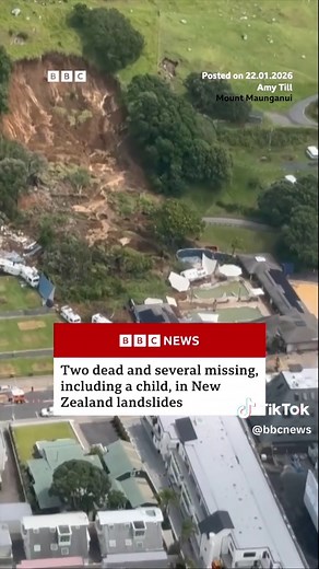 Two people have died in a landslide at Welcome Bay in New Zealand, while another landslide which hit a campground at the tourist hotspot of Mount Maunganui has left several people missing. #NewZealand #Landslide #MountMaungauni #WelcomeBay #NZ #BBCNews