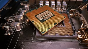 Close-up of CPU Chip Computer Central Processor. Modern computer technology concept. | Premium Stock Video Footage