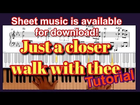 【Tutorial】Just a closer walk with thee - New Orleans Piano Style