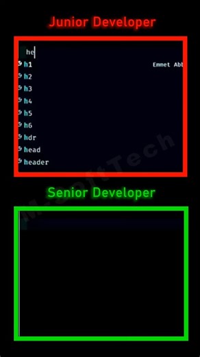 M-softtech on Instagram: "Junior Vs Senior Developer #programming #html #javascript #webdevelopment #html5 #webdesign #css3"