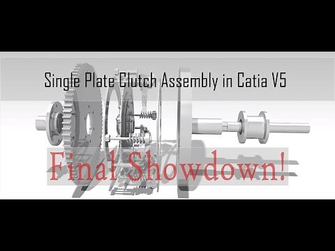 Catia Tutorial#19, Complete single plate clutch design