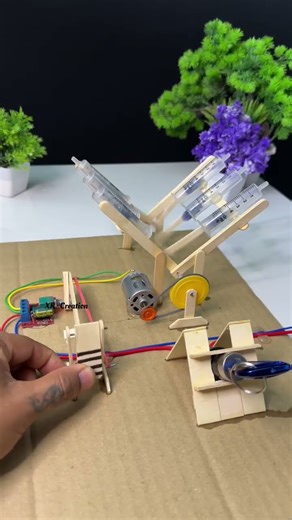 V6 Engine Working Model #youtubeshorts #dcgearmotor #simple #hacks #ideas #experiment #diy #new