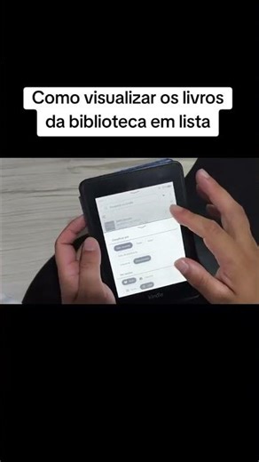 How to view library books as a list on Kindle