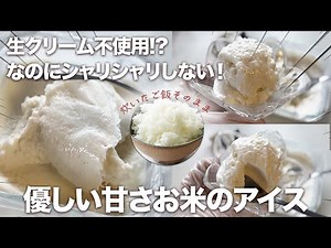 【ご飯で作るアイス】炊いたお米をそのまま！3分で濃厚お米アイス🍚【低脂質/アレルゲンフリー】