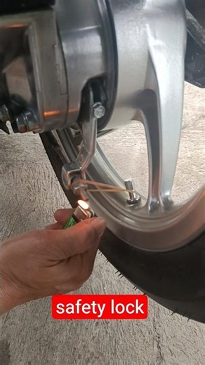 motorbike double safety lock‼️ #motorcycle #motorad #automobile