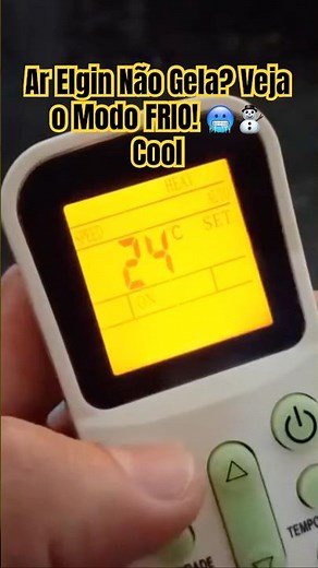 Como configurar função resfriar controle Elgin (Cool ) ar condicionado elgin