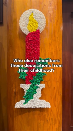 Michelle Tucker on Instagram: "Do you remember these decorations? I think they were called melted popcorn decorations if I am not mistaken. I actually saw this one hanging as a decoration in Disney’s California Adventure. Honestly, I probably would’ve bought one if they had one for sale. 😂 🕯️ #vintagechristmasdecor #vintagechristmas"