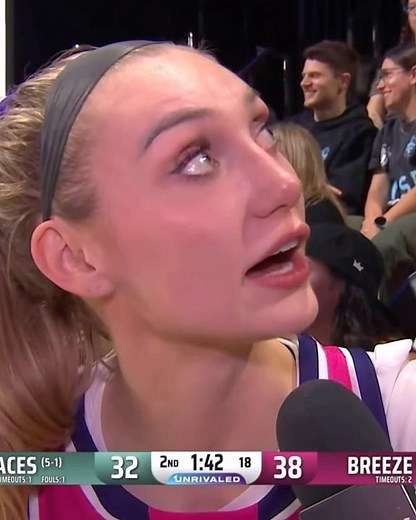 Cameron Brink reluctant sideline interview