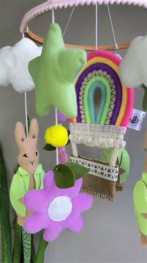🐰 Handmade Peter Rabbit Baby Mobile | Baby Cot Mobile 🌸✨ #handmade #babymobile