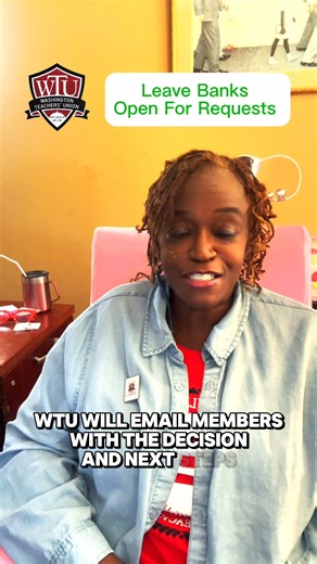 🚨 WTU Leave Banks Are Open! 🚨 We’re excited to announce that the WTU Leave Banks are officially open for the 2025–2026 school year — and beyond! This benefit is here to support you during critical times. We’ve worked with DCPS to update the policy and make the process clearer and more efficient. 1. Review DCPS’s Leave of Absence site 2. Apply via FMLA or ADA 3. Submit award letters to WTU4 4. Get approved and paid 📧 Questions? Visit https://www.wtulocal6.net/wtu_leave_banks #WTU #KnowYourRigh