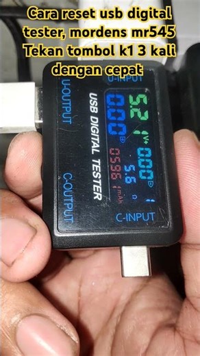 Cara reset usb digital tester, mordens mr545 #usbdoctor #usbtester #ammeter