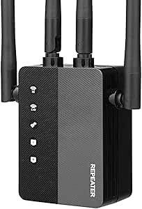asmrca WiFi Extender | 5X Faster Signal Booster | Up to 9,882 sq.ft Coverage | 50+ Devices, Zero Lag | Ethernet Port | Access Point Mode