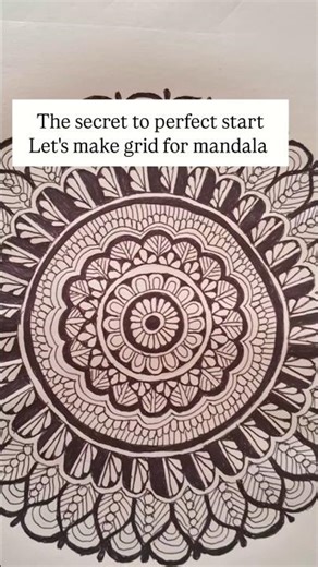 The Secret to perfect start |Mandala Grid tutorial| #beginnerarttips #mandalaart #mandalatutorial