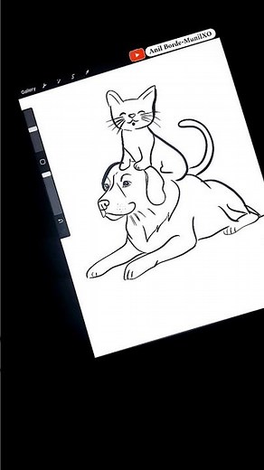 How to Draw Dogs and Cats (Line Art)