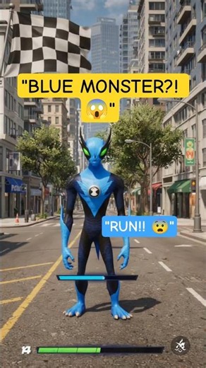 🚨 I Wasn't Ready for This Blue Monster! | Fast Trax Alien Run#shorts