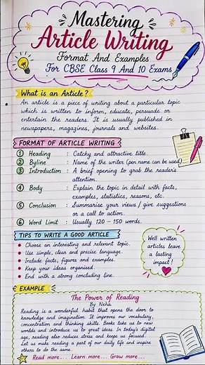 Article Writing Format & Example | Class 9 & 10 CBSE English | Exam Tips