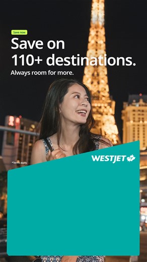20K views | Craving adventure? From beaches to big cities, feast on savings to 110+ destinations. ️️ | WestJet | Facebook