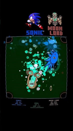 Moon Lord VS Sonic VS Pool Simulation