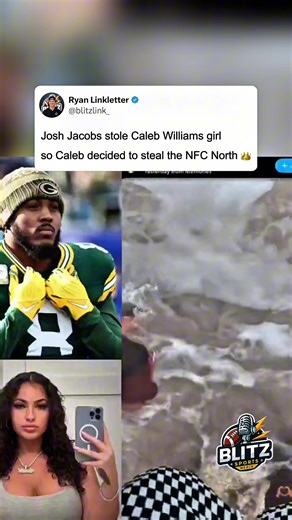 Josh Jacobs and Caleb Williams “reportedly” dating Ash Kaash in a one month span taking the rivalry to new heights 😭 #bears #packers #nfl