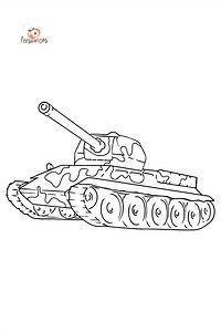 Anti-Aircraft Tank coloring page ♥ Free!