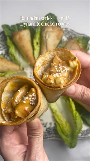 Quick and easy chicken dynamite cones #chicken #ramadan #iftar #food #easyrecipes