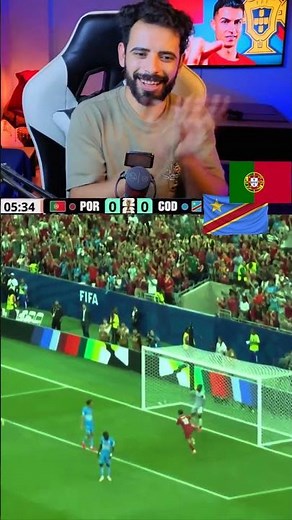 رد فعل البرتغال والكونغو في الشوط الأول.. رونالدو مختفي تمامًا! 😳🇵🇹🇨🇩