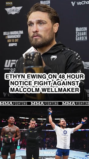 13K views · 139 reactions | Ethyn Ewing details the WILD 48 hours ahead of his last-minute fight against Malcolm Wellmaker at #UFC322: Accept fight. ✅ Catch flight from LA at 11pm ✅ Get to NYC hotel at 8am ✅ Step on scale. ✅ Win UFC debut. ✅ | MMA Fighting | Facebook