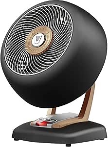 Vornado VHEAT® Vintage Metal Space Heater, 2 Heat Settings, Retro Midcentury Design, Whole Room Heat Circulation, Gentle Heating, Vintage Style for Home, Bedroom, and Office, Gunmetal
