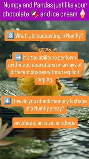 Python Numpy vs Pandas #motivation #dataanlysis #datascience #education #careertips #viral