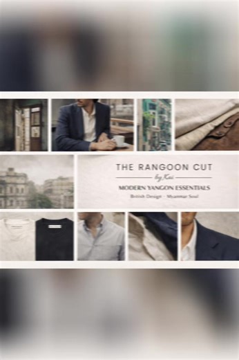 A modern cut, rooted in Rangoon. Designed for men who value restraint, intention, and quiet confidence. This is THE RANGOON CUT. Follow our journey. The first capsule is coming. #TheRangoonCut #YangonMenswear #Menswear #MinimalMenswear #QuietLuxury
