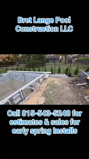 16x38 finished pool crete with corner liner over stair