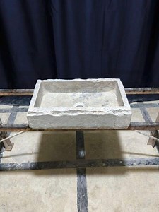 Silver Travertine Rectangular Vessel Sink Natural Stone Bathroom Washbasin Handmade Marble Sink for Modern Vanity and Luxury Interiors - Etsy Canada