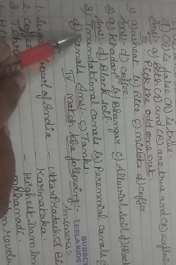 X-std Social geography unit- 3 part-1 TBE Pick the odd one & Match