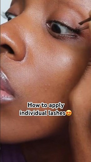 How to apply individual lashes😍