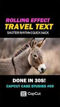 Fast & Easy Travel Text Transition in CapCut | 30s Edit Hack