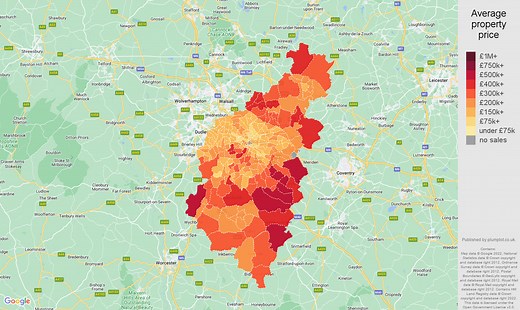 Birmingham house prices in maps and graphs. August 2025