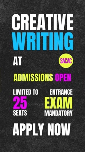 Creative Writing course at SACAC | Short term | Weekend course