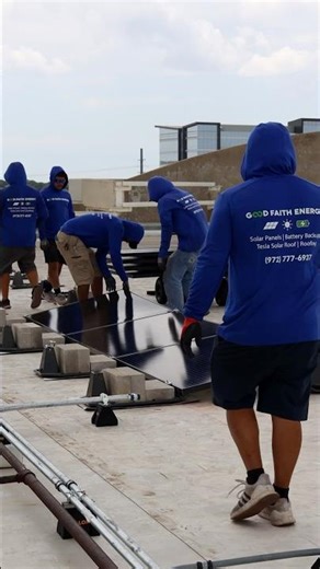 Our team is getting it done with a full commercial solar installation
