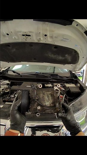 AC compressor replacement.2017 Honda CR-V. #honda #airconditioner #car #repair