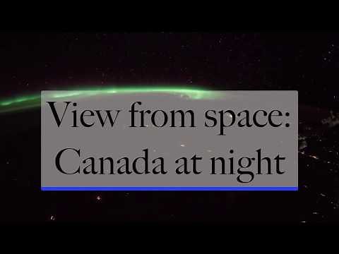 View from Space: Canada at night from the International Space Station