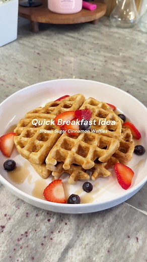 If you need a quick and easy breakfast idea that takes less than 10 minutes, try these brown sugar cinnamon waffles, using any brand of pancake mix. Recipe: 2 cups Pearl Milling pancake mix 11/2 cups water 1 tbsp ground cinnamon 2 tbsp brown sugar You can also add a few drops of vanilla extract! #wafflemaker #waffle #breakfastidea #easybreakfast #recipe #fyp #blackgirltiktok #creatorsearchinsights