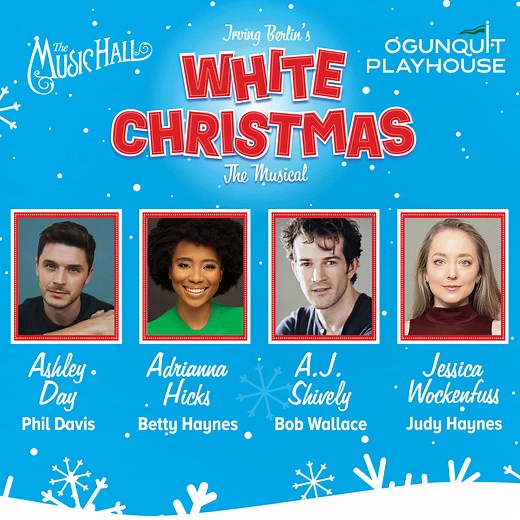 Based on the beloved, timeless film, Irving Berlin’s holiday spectacular returns to The Music Hall, packed full of dazzling dance numbers, show-stopping songs, and actors straight from Broadway. The cast's previously announced leads include Ashley Day (London's Book of Mormon) as Phil Davis, Grammy winner Adrianna Hicks (Broadway’s Some Like It Hot) as Betty Haynes, Tony nominee A.J. Shively (Broadway’s Paradise Square) as Bob Wallace, Jessica Wockenfuss (OP’s High Society) as Judy Haynes, and E